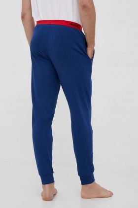 HUGO pantaloni de pijama bărbați, culoarea bleumarin, uni 50493128