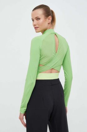 adidas Performance mânecă lungă de antrenament HIIT culoarea verde, cu turtleneck