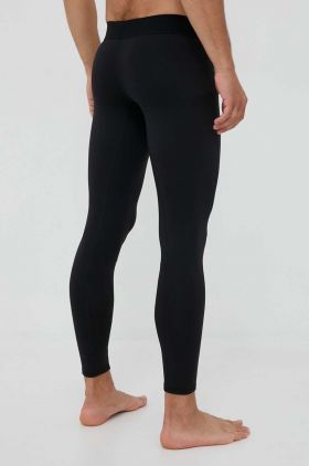 adidas Performance leggins de antrenament culoarea negru, neted