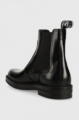 Karl Lagerfeld ghete chelsea de piele KRAFTMAN barbati, culoarea negru, KL11443