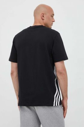 adidas tricou din bumbac culoarea negru, cu imprimeu