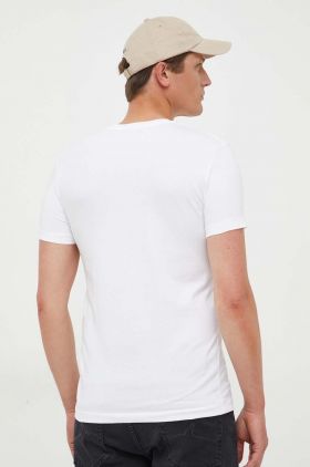 Trussardi tricou barbati, culoarea bej, neted