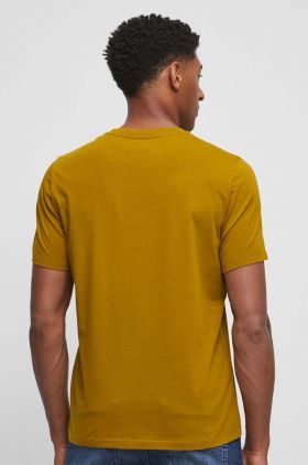 Medicine tricou barbati, culoarea maro, cu imprimeu