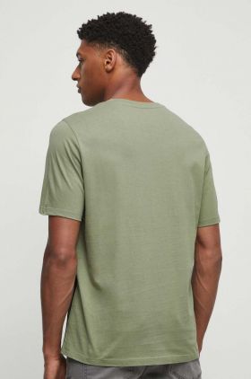 Medicine tricou din bumbac barbati, culoarea verde, cu imprimeu