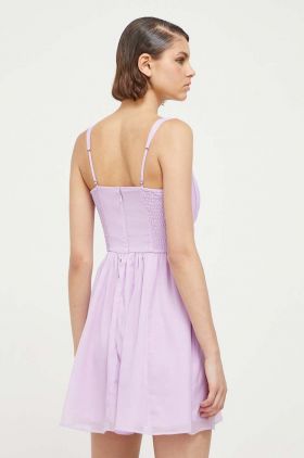 Abercrombie & Fitch rochie culoarea violet, mini, evazati