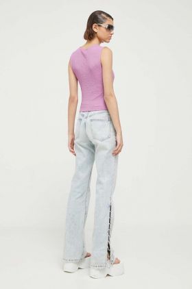 Abercrombie & Fitch top culoarea violet