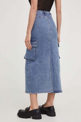Answear Lab fusta jeans midi, drept