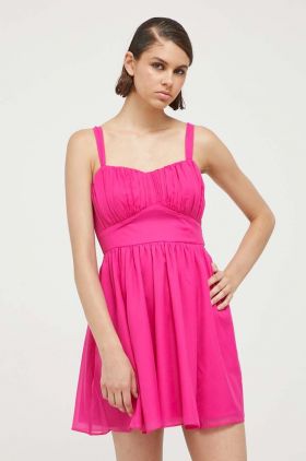 Abercrombie & Fitch rochie culoarea roz, mini, evazati