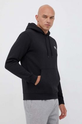 adidas Originals bluză bărbați, culoarea negru, cu glugă, cu imprimeu  IM4522