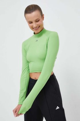 adidas Performance mânecă lungă de antrenament HIIT culoarea verde, cu turtleneck