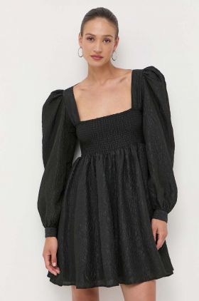 Custommade rochie culoarea negru, mini, evazati