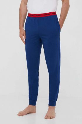 HUGO pantaloni de pijama bărbați, culoarea bleumarin, uni 50493128