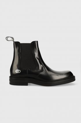 Karl Lagerfeld ghete chelsea de piele KRAFTMAN barbati, culoarea negru, KL11443