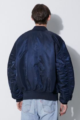 Alpha Industries geacă MA-1 bărbați, culoarea bleumarin, de tranziție, oversize 100101.07-rep.blue