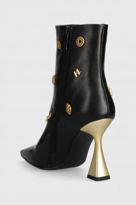 Karl Lagerfeld cizme de piele DEBUT femei, culoarea negru, cu toc drept, KL32059F