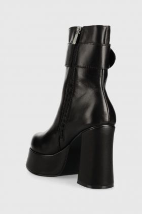 Steve Madden cizme de piele Siren femei, culoarea negru, cu toc drept, SM11002628