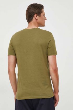 United Colors of Benetton tricou din bumbac culoarea verde, neted