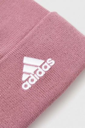 adidas Performance caciula culoarea roz, din tricot gros