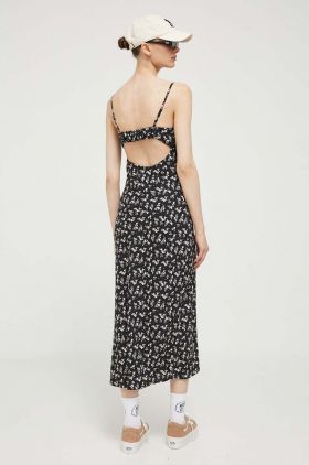 Hollister Co. rochie culoarea negru, maxi, drept