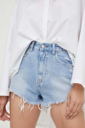 Answear Lab pantaloni scurti jeans femei, neted, high waist