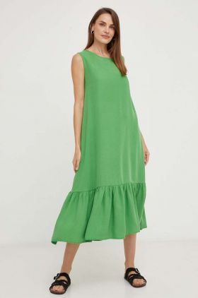 Answear Lab rochie culoarea verde, midi, drept