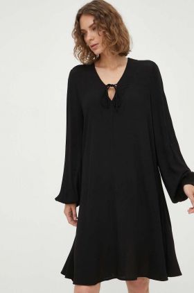 Bruuns Bazaar rochie Lilli Lavina culoarea negru, mini, evazati