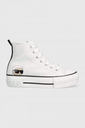 Karl Lagerfeld tenisi KAMPUS MAX femei, culoarea alb, KL60450N
