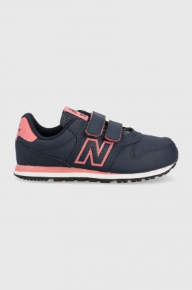 New Balance sneakers pentru copii PV500CF1 culoarea albastru marin