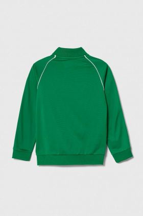 adidas Originals bluza copii culoarea verde, cu imprimeu