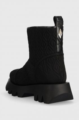 Elisabetta Franchi botine femei, culoarea negru, cu platforma, izolat, SA40B36E2