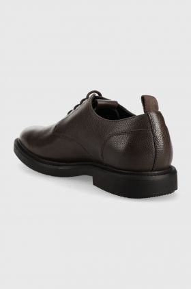 BOSS pantofi de piele Larry barbati, culoarea maro, 50498833