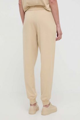 HUGO pantaloni de lounge culoarea bej, uni 50490578