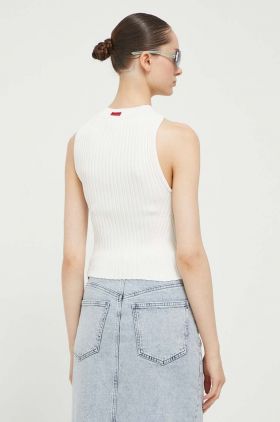 HUGO top femei, culoarea bej