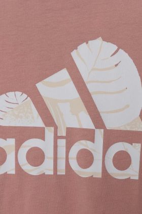 adidas tricou de bumbac pentru copii culoarea roz