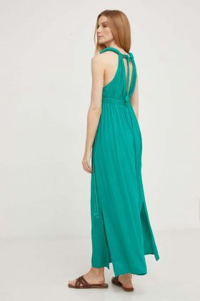 Answear Lab rochie culoarea verde, maxi, evazati