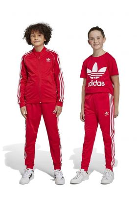 adidas Originals pantaloni de trening pentru copii culoarea rosu, modelator