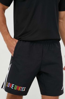 adidas Performance pantaloni scurți de antrenament Pride Tiro Downtime culoarea negru