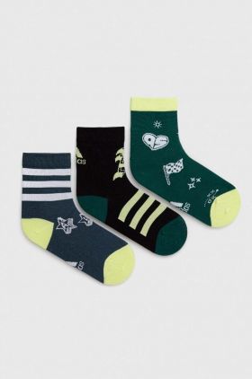 adidas Performance sosete copii 3-pack culoarea verde