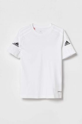 adidas Performance tricou copii culoarea alb, cu imprimeu