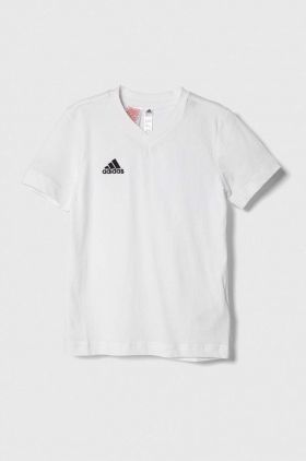 adidas Performance tricou de bumbac pentru copii ENT22 TEE Y culoarea alb, cu imprimeu