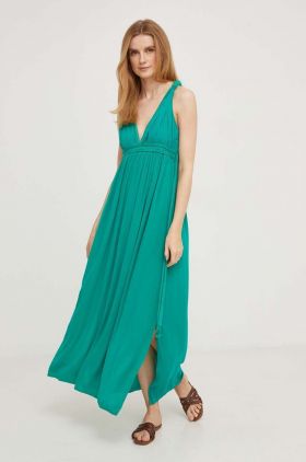 Answear Lab rochie culoarea verde, maxi, evazati