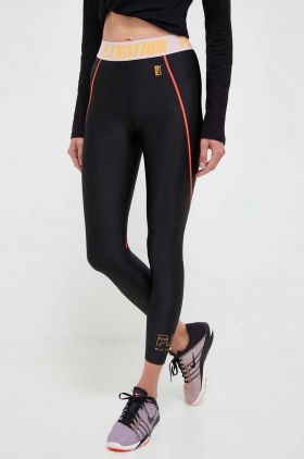 P.E Nation leggins de antrenament In Play culoarea negru, cu imprimeu