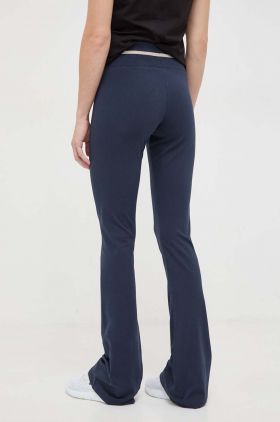 EA7 Emporio Armani colanti femei, culoarea albastru marin, neted