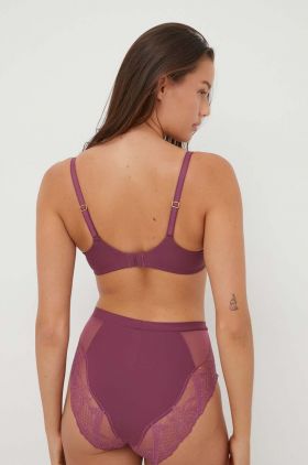 Chantelle sutien culoarea violet, satin, neted