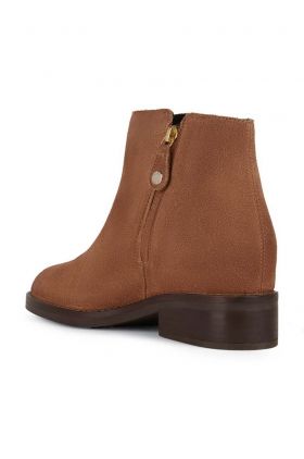 Geox cizme din piele intoarsa D LARYSSE C femei, culoarea maro, cu toc plat, D26TXC 00023 C6018
