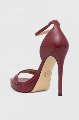 MICHAEL Michael Kors sandale de piele Jordyn culoarea bordo, 40S2JOHA1L