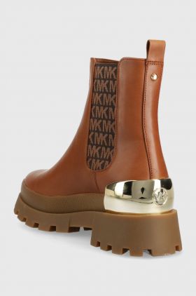 MICHAEL Michael Kors ghete chelsea de piele Rowan femei, culoarea maro, cu platforma, 40F3RWFE7L