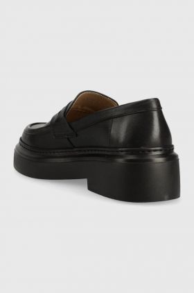 GARMENT PROJECT mocasini de piele June Loafer femei, culoarea negru, cu platformă GPW2403