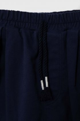 United Colors of Benetton pantaloni bebe culoarea albastru marin, neted