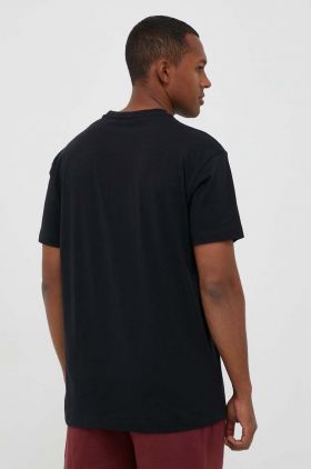 Napapijri tricou din bumbac culoarea negru, cu imprimeu